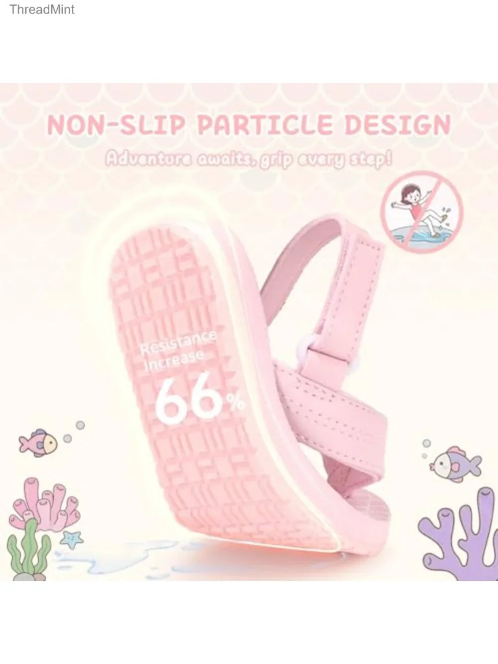 Toddler Flip Flops Girls Boys Kids Slip on Sandals Non-Slip EVA